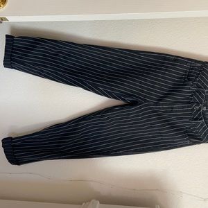 Black and white stripped jeans
